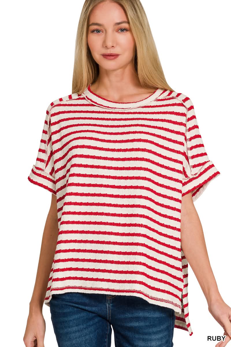 Easy Like Sunday Tee in Ruby | BOMB BASIC