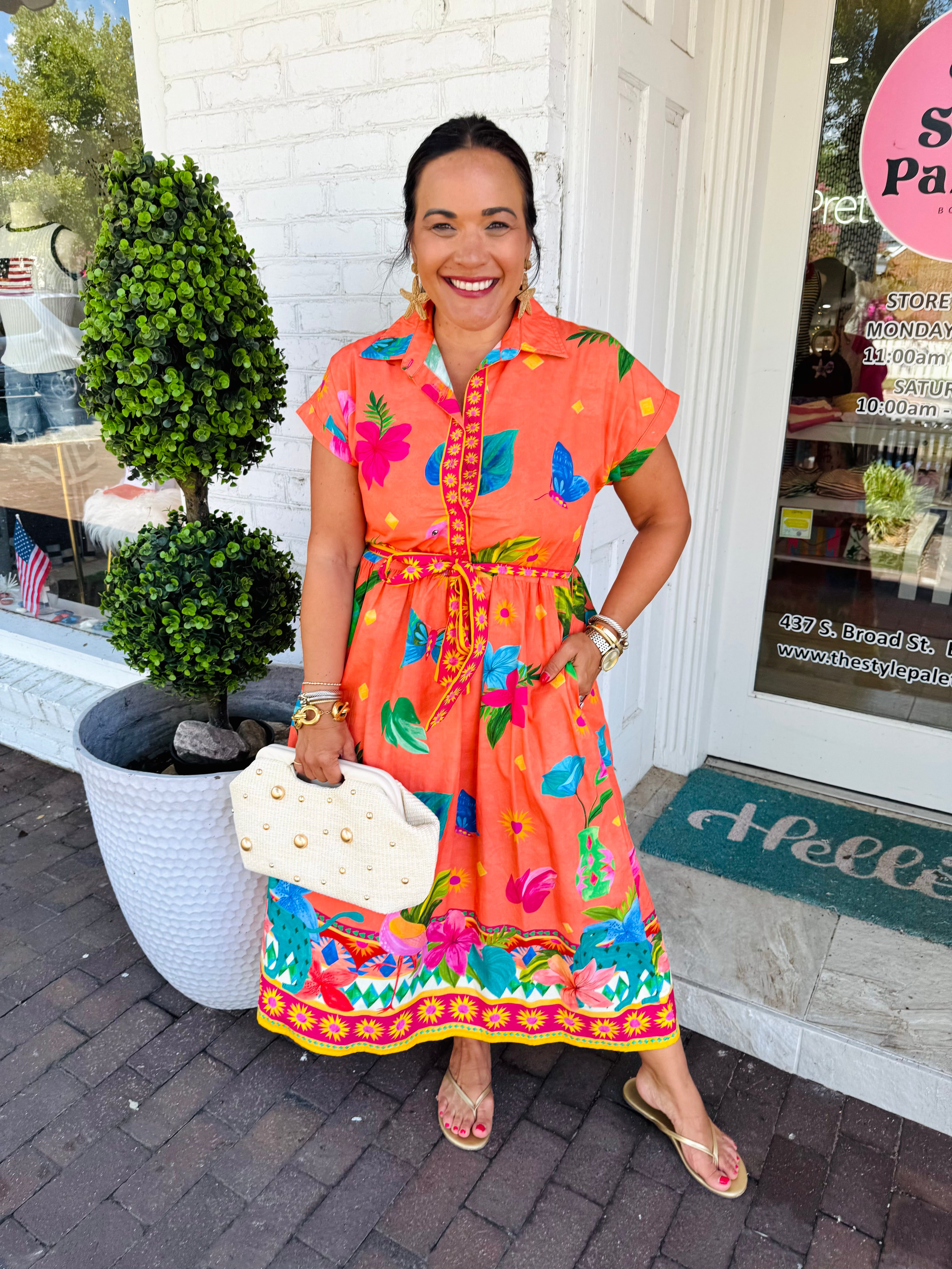 Rylie Dress in Garden Art | MAUDE