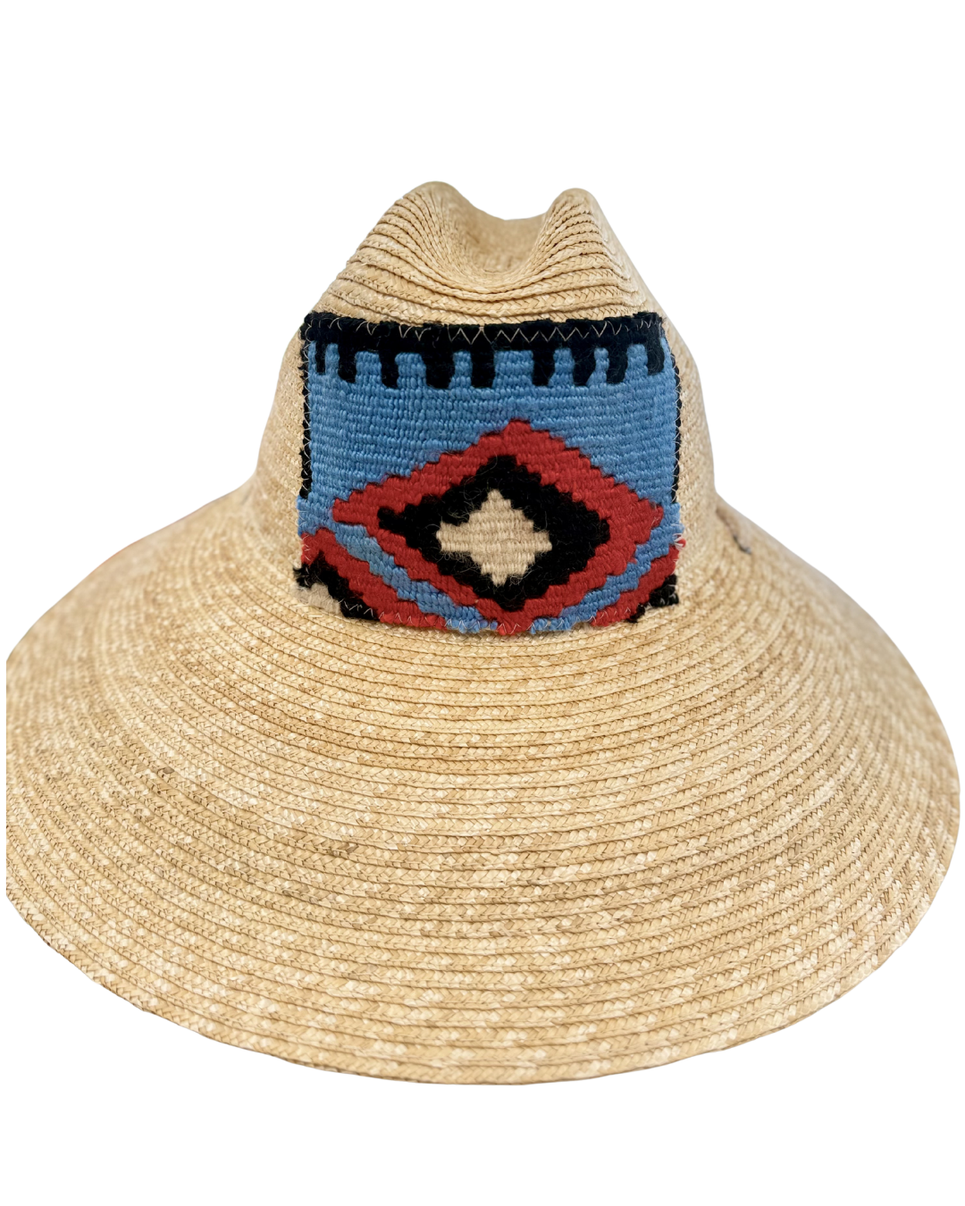 Straw Hat - Black, Blue, Red Patch | ORIJINAL