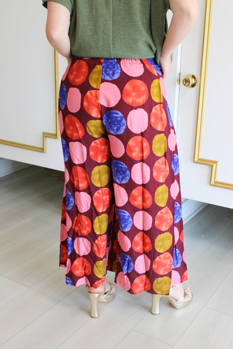 Connect the Dots Pants in Burgundy