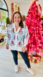 Retro Santa Oversized Cardigan