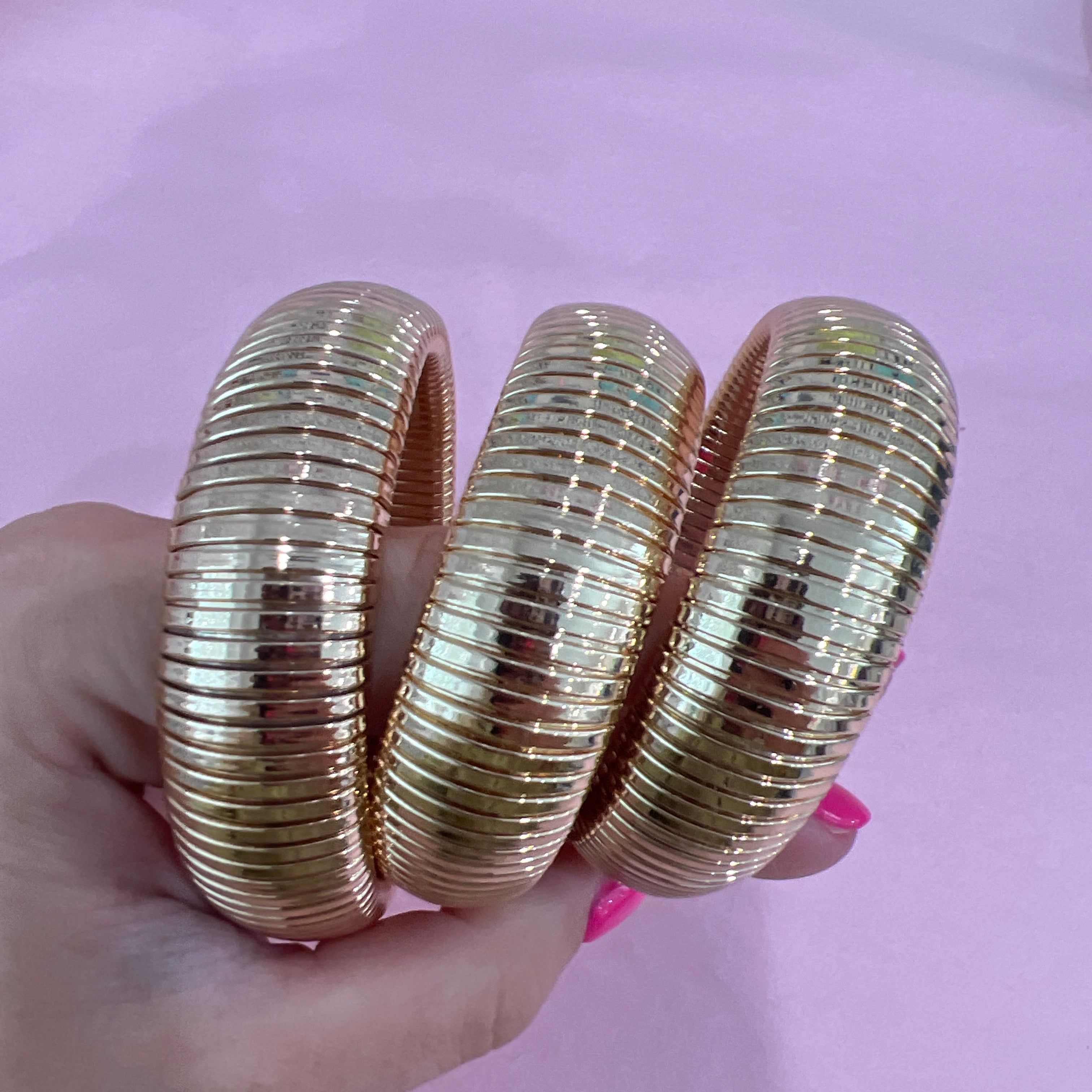 Rachel Ribbed Bangle Large