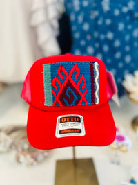 Orijinal Trucker Hats in Red - 2 Patch Options
