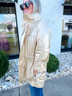 Gold Metallic Rain Jacket | ANORAK