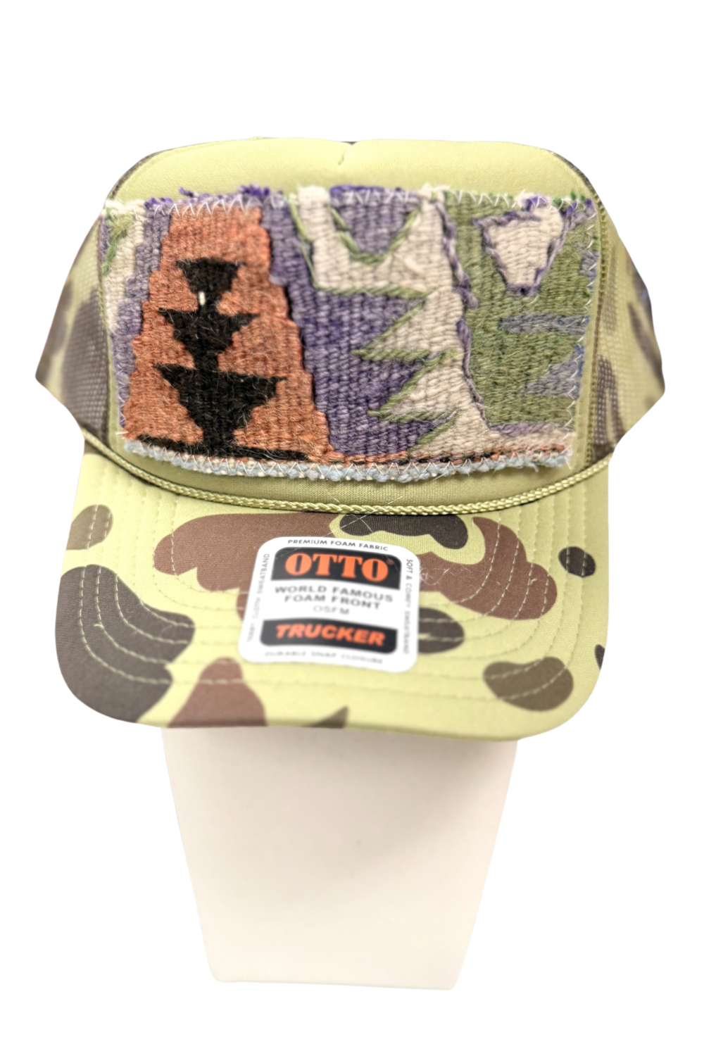 Camo Patch Trucker in Clay/Purple/Green | ORIJINAL