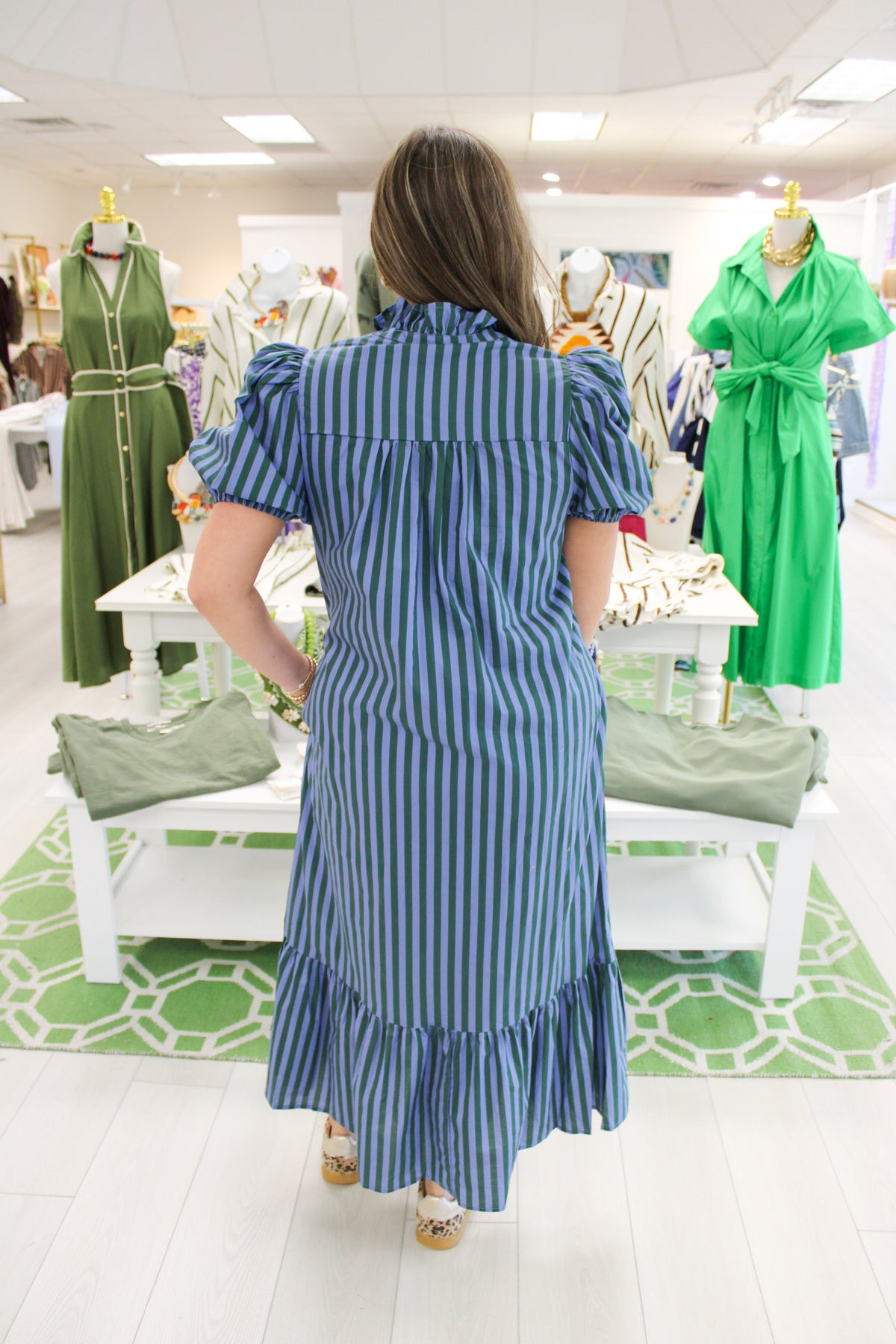 Blurred Lines Striped Midi Dress