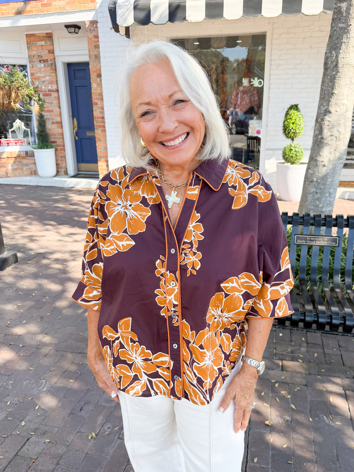 Picking Plums Printed Top