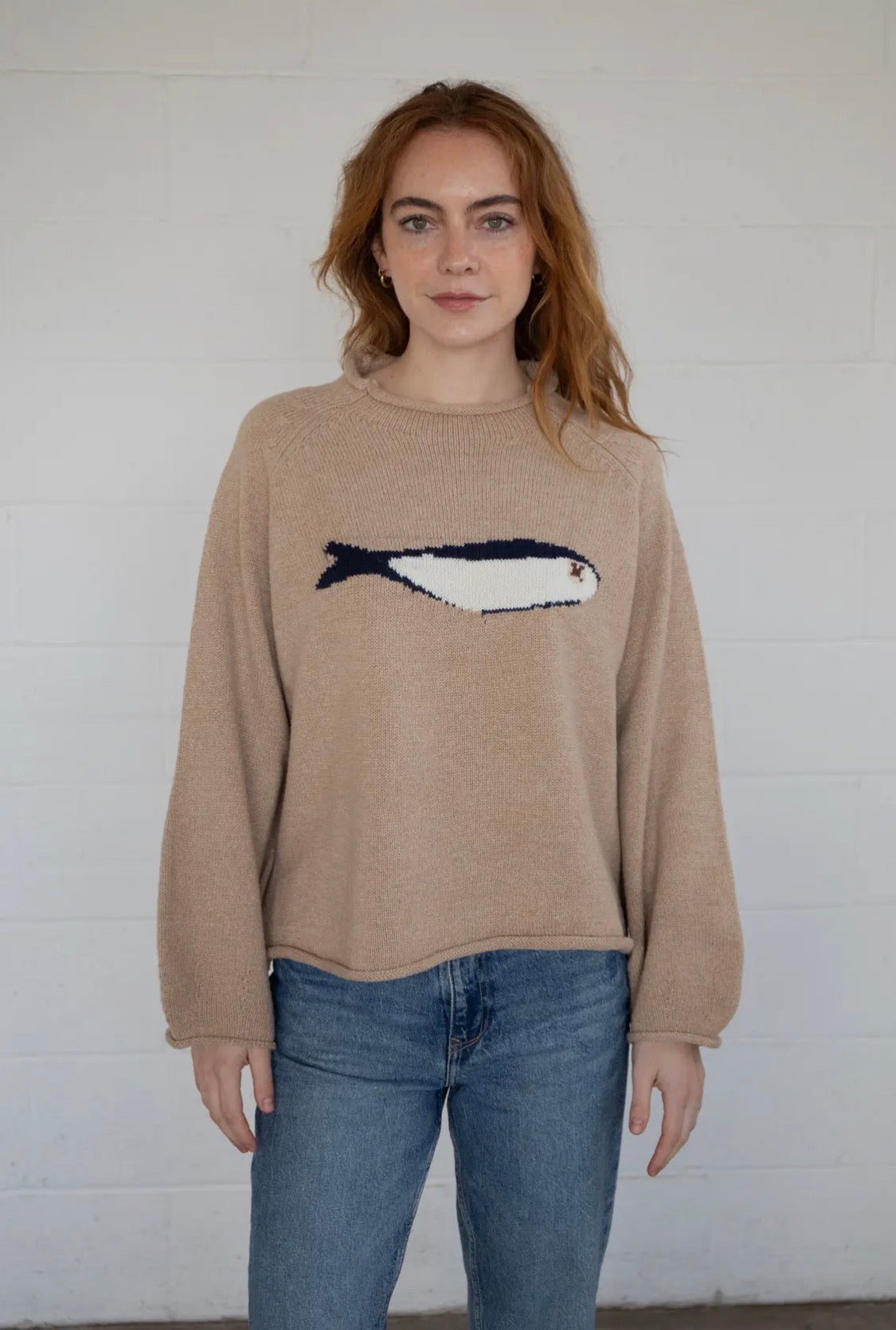 Nantucket Winter Fish Mock Neck Sweater (4 Colors)