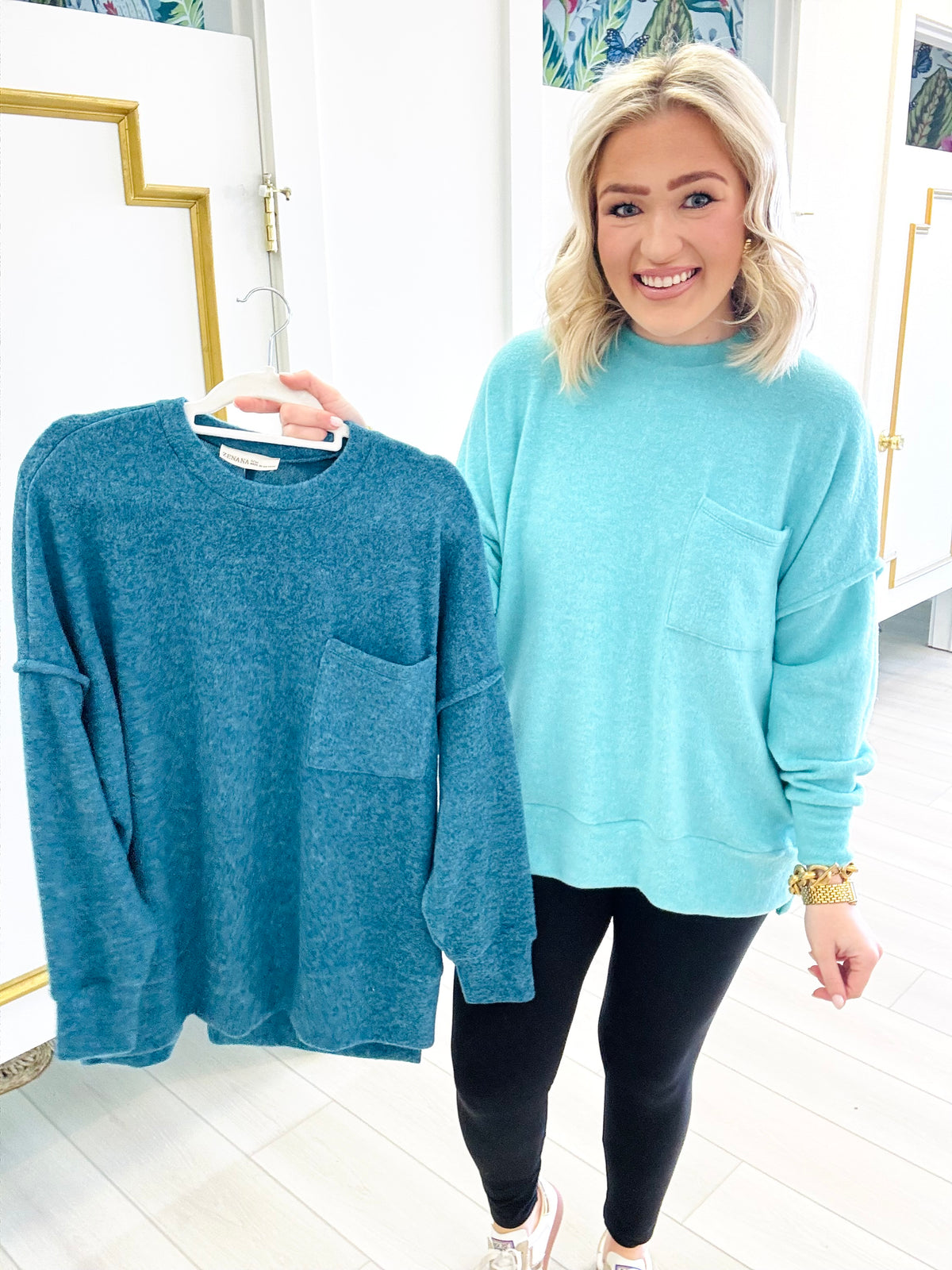 Hailey Brushed Sweater (2 Colors)- BOMB BASIC