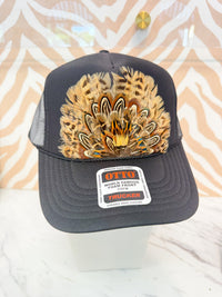 Feather Trucker Hat - Black (4 Options)