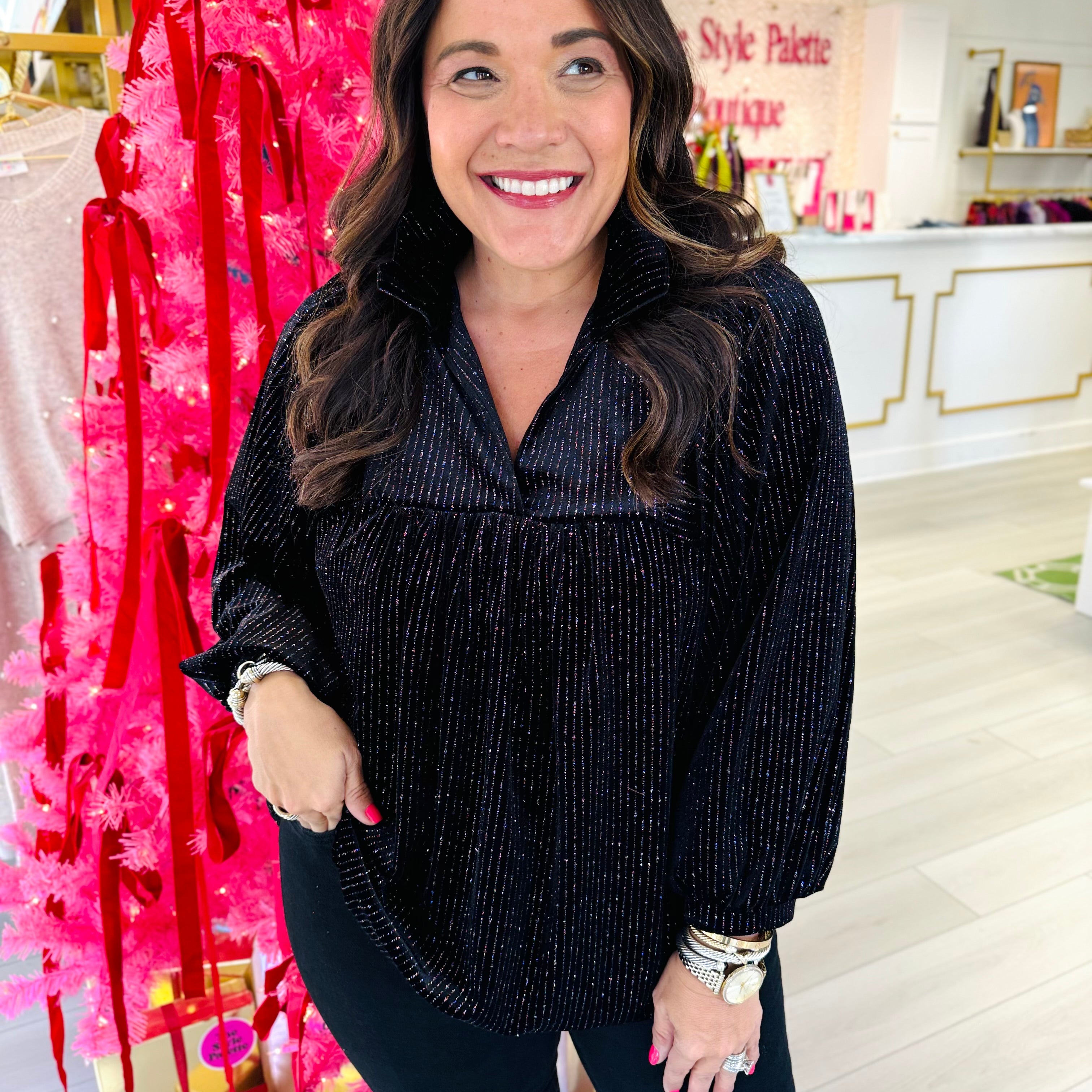 Adrienne Signature Top in Rainbow Streak