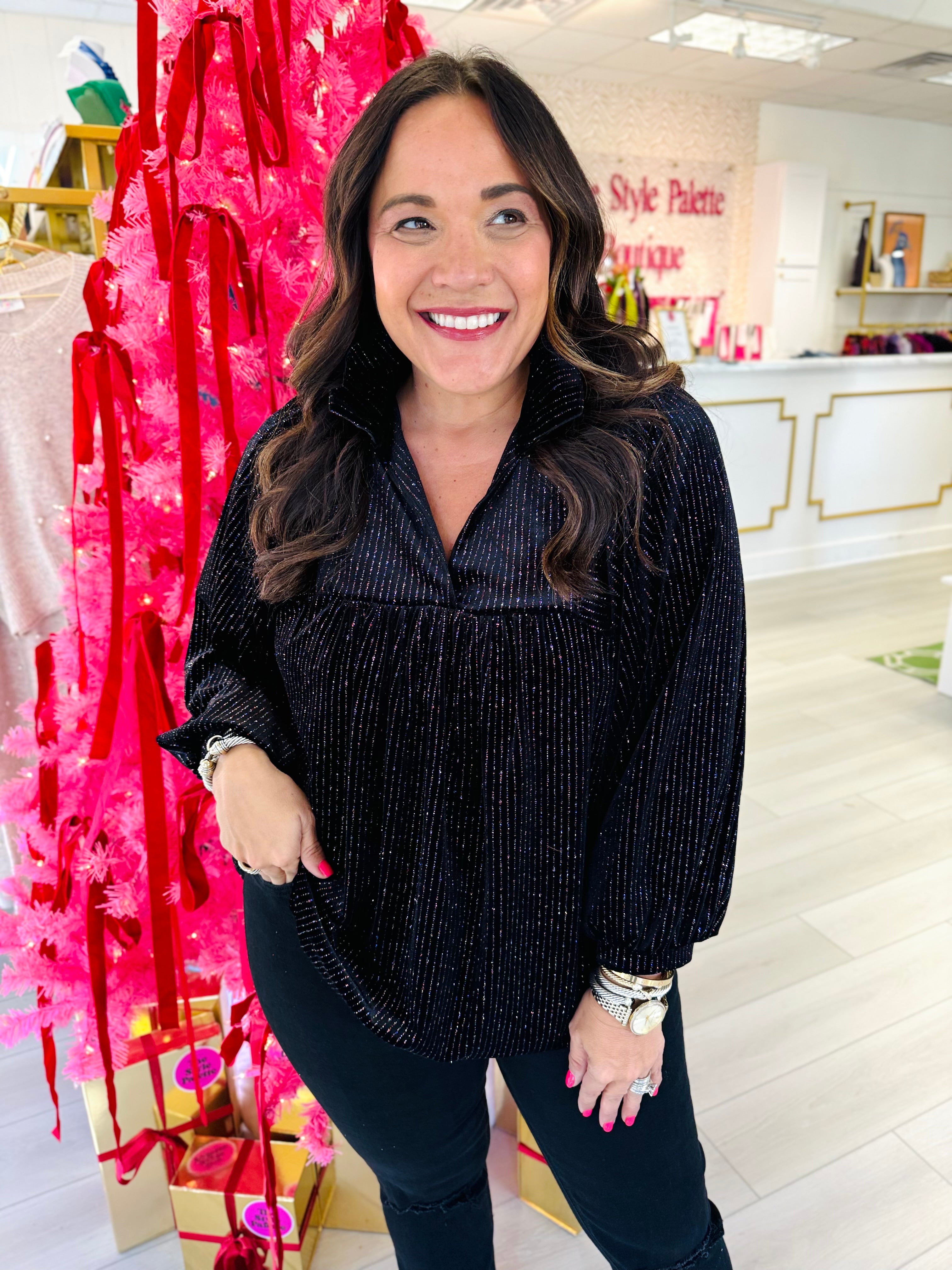 Adrienne Signature Top in Rainbow Streak