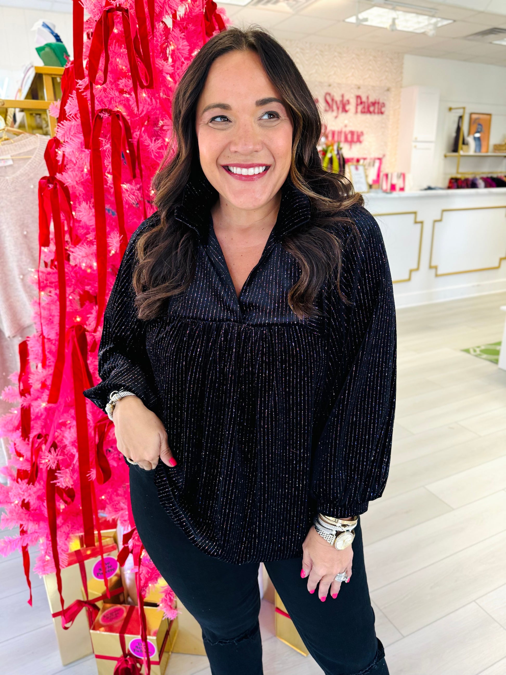 Adrienne Signature Top in Rainbow Streak