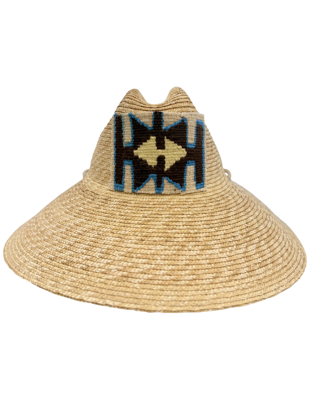 Straw Hat - Brown, Blue, Tan Patch | ORIJINAL