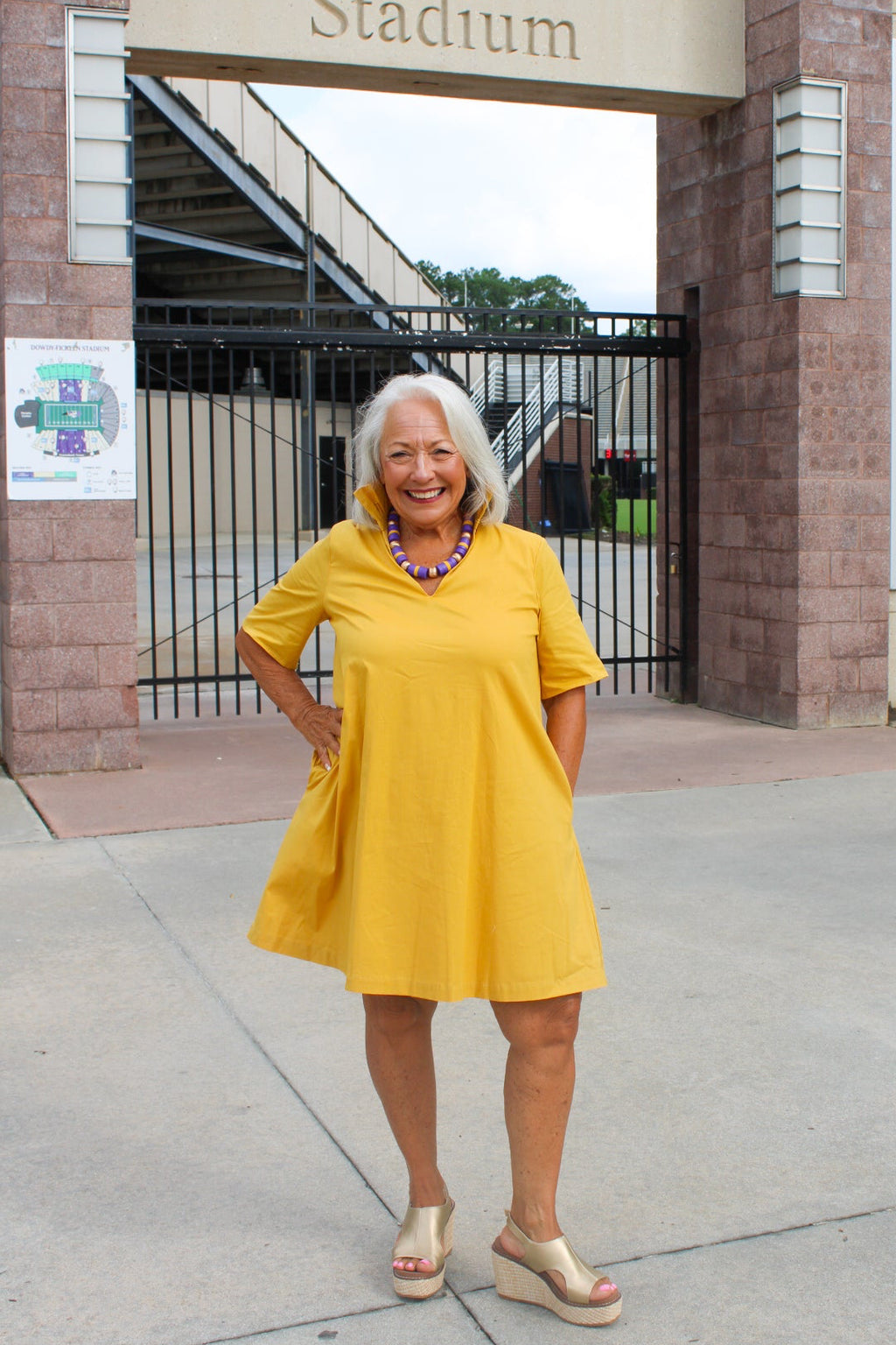 Olivia Dress in Gold