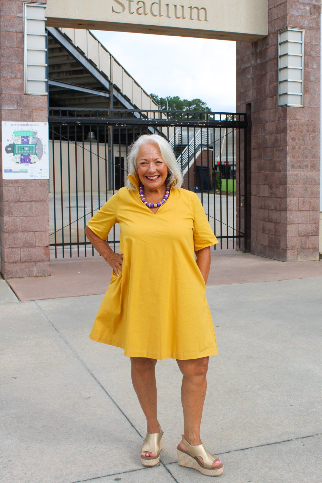 Olivia Dress in Gold