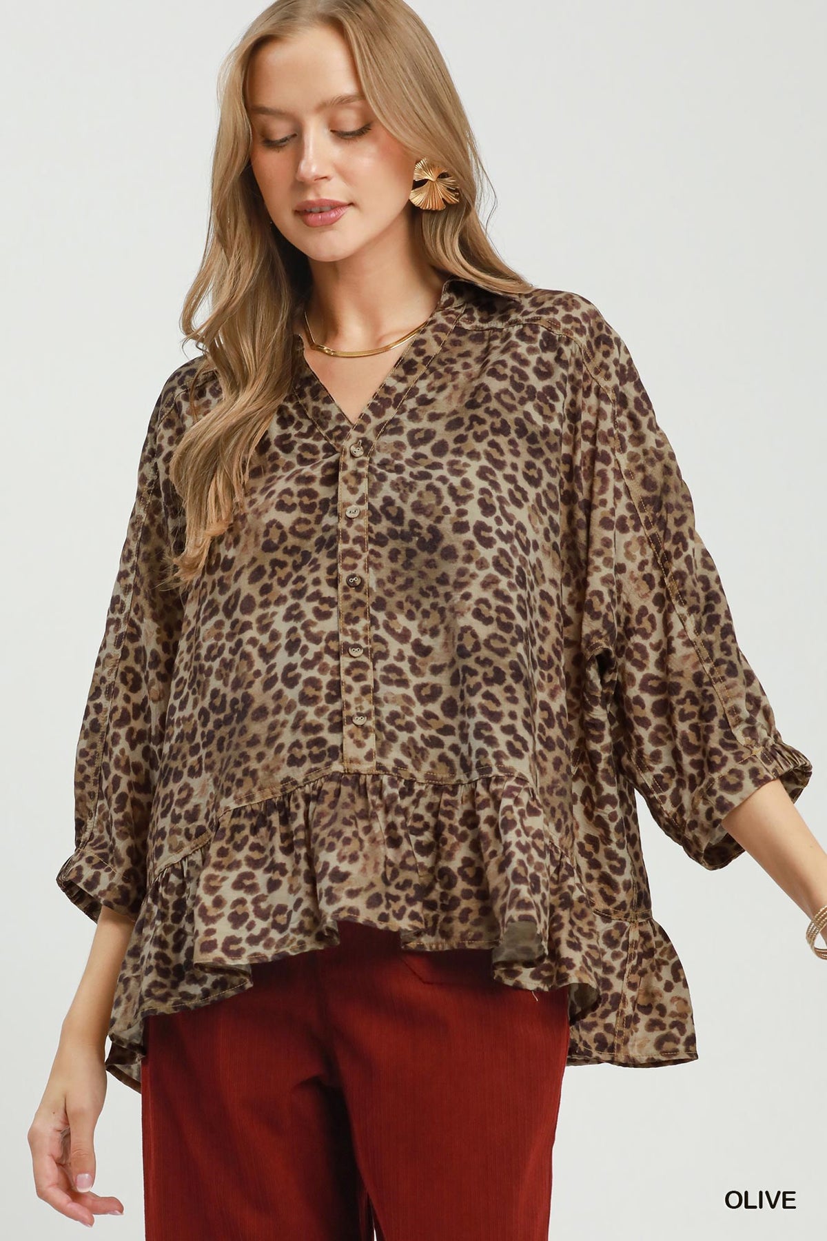 Lacy Leopard Blouse