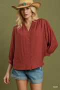 Simple Touch Blouse in Rust