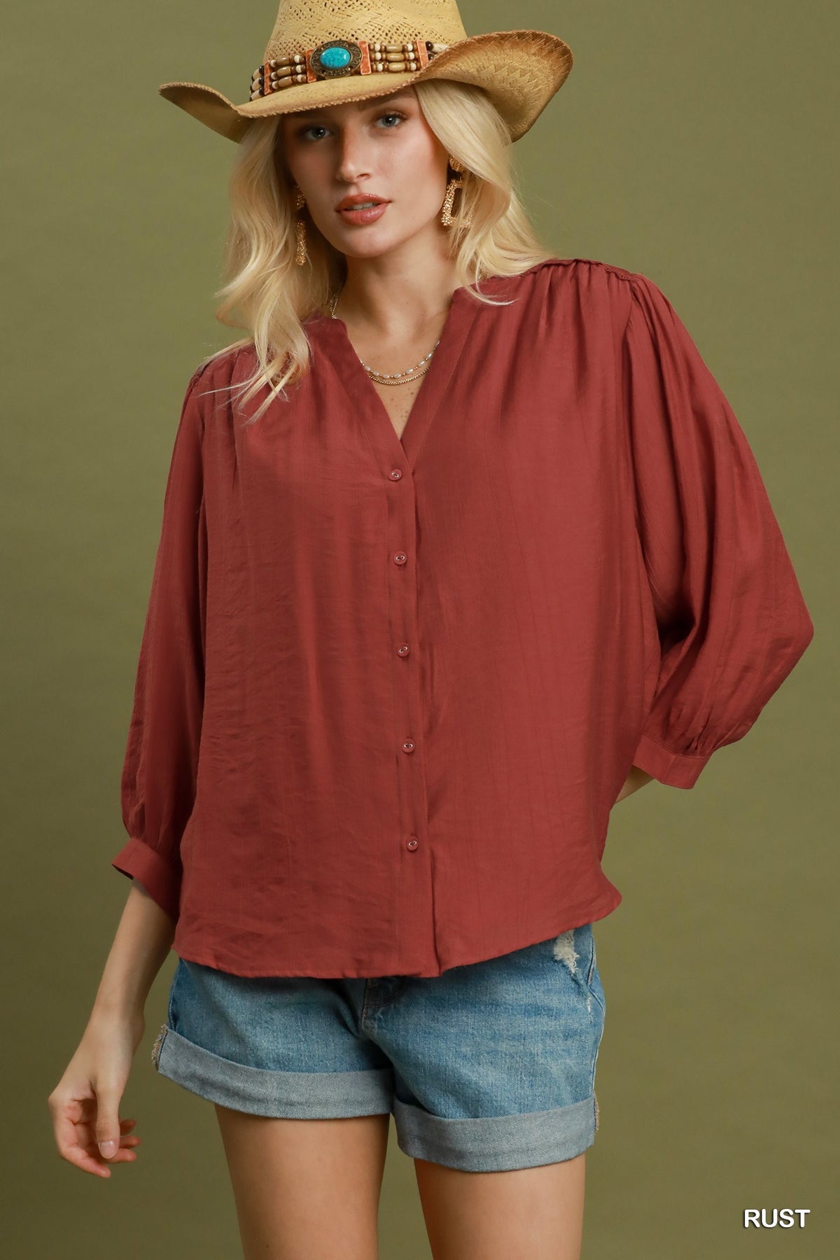 Simple Touch Blouse in Rust