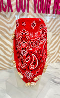 ORIJINAL Rosette Cowrie Bandana - Red