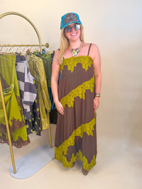 Briley Lace Maxi - Olive/Brown