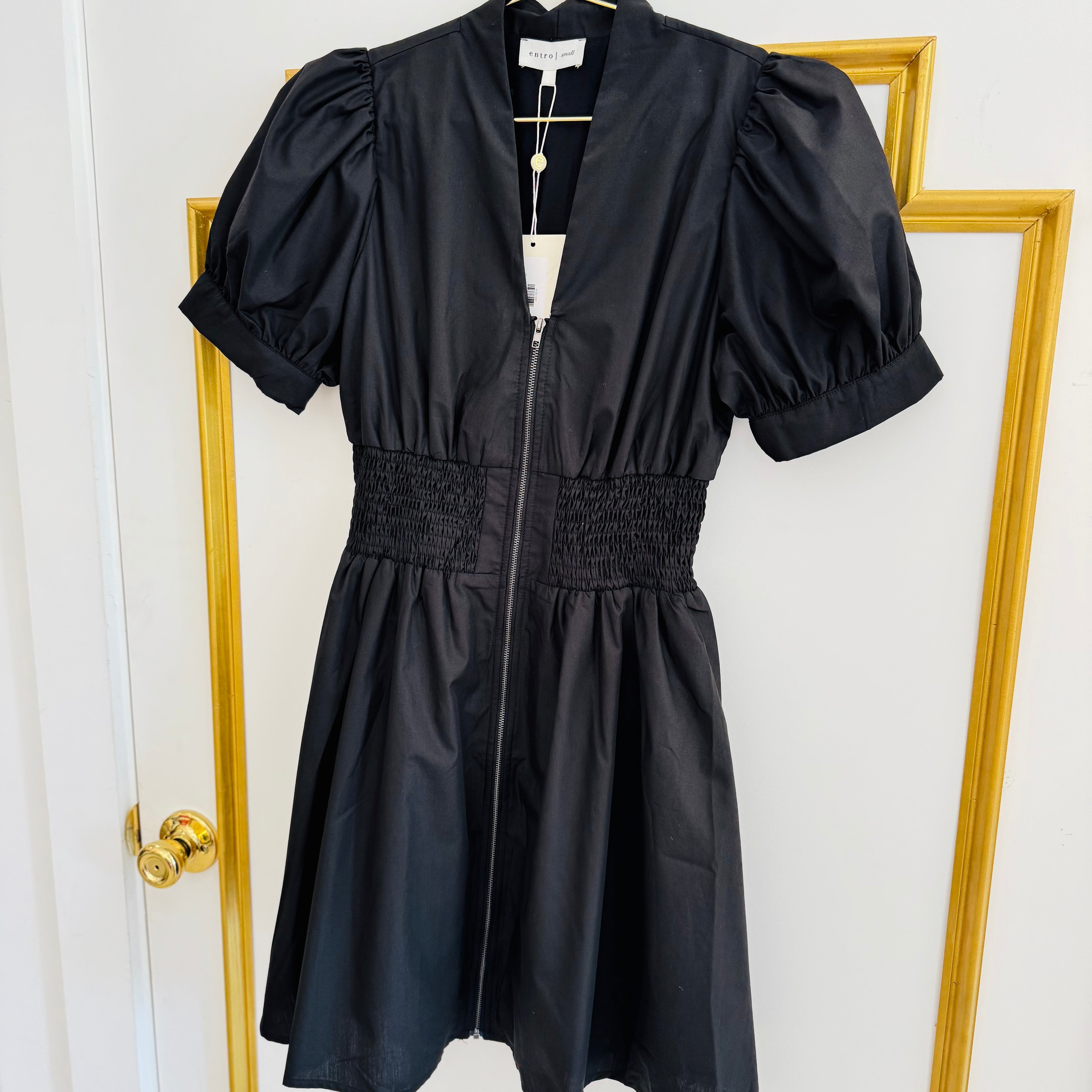 Stacey Dress in Black Short