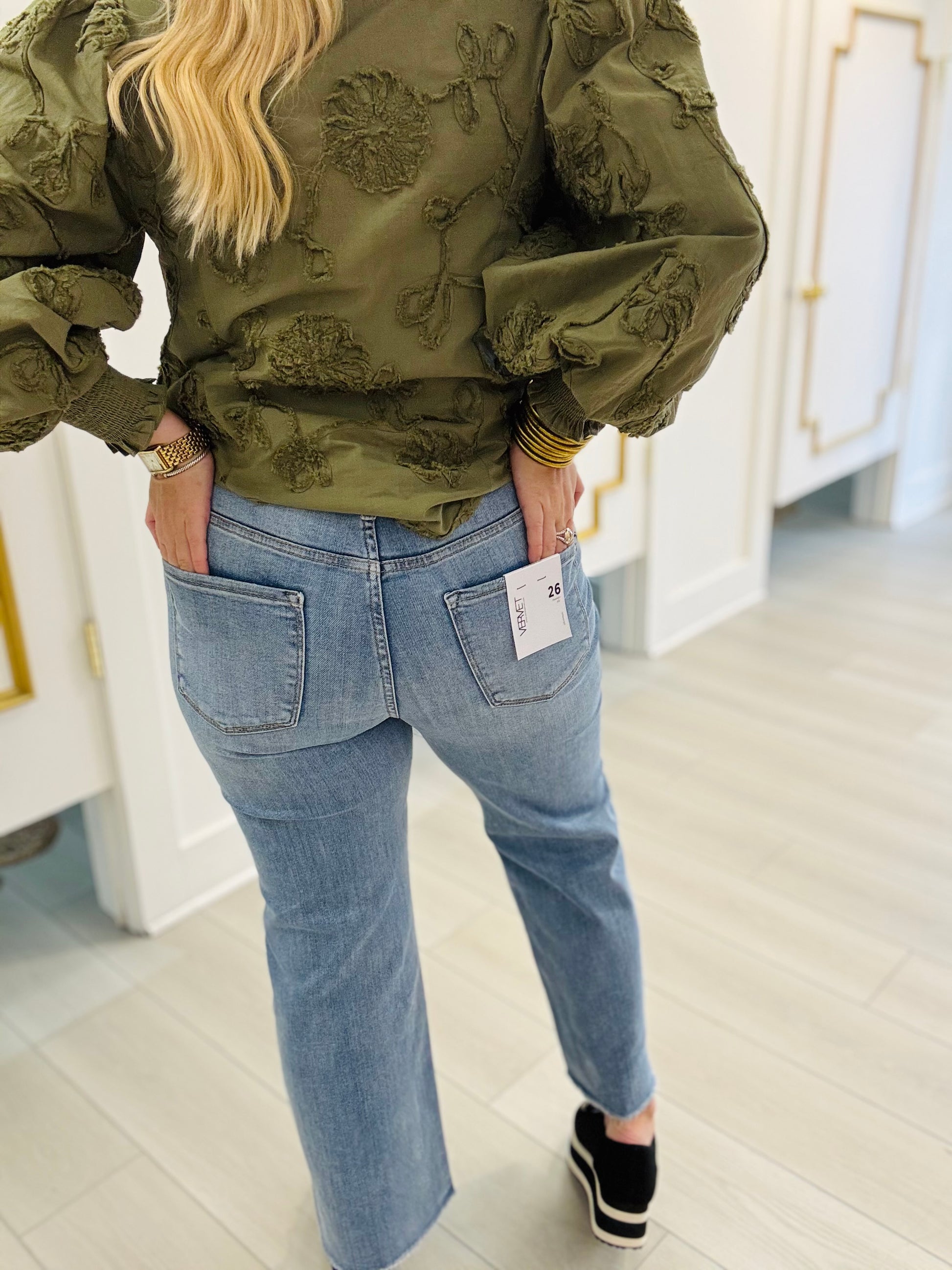 Olivia Wide Leg Medium Wash by VERVET