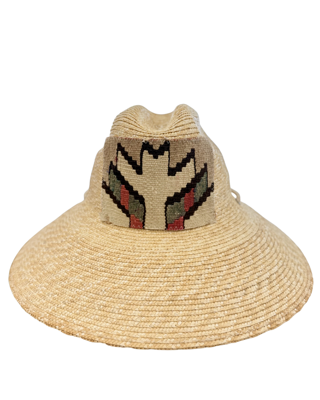 Straw Hat - Brown, Tan, Pink Patch | ORIJINAL