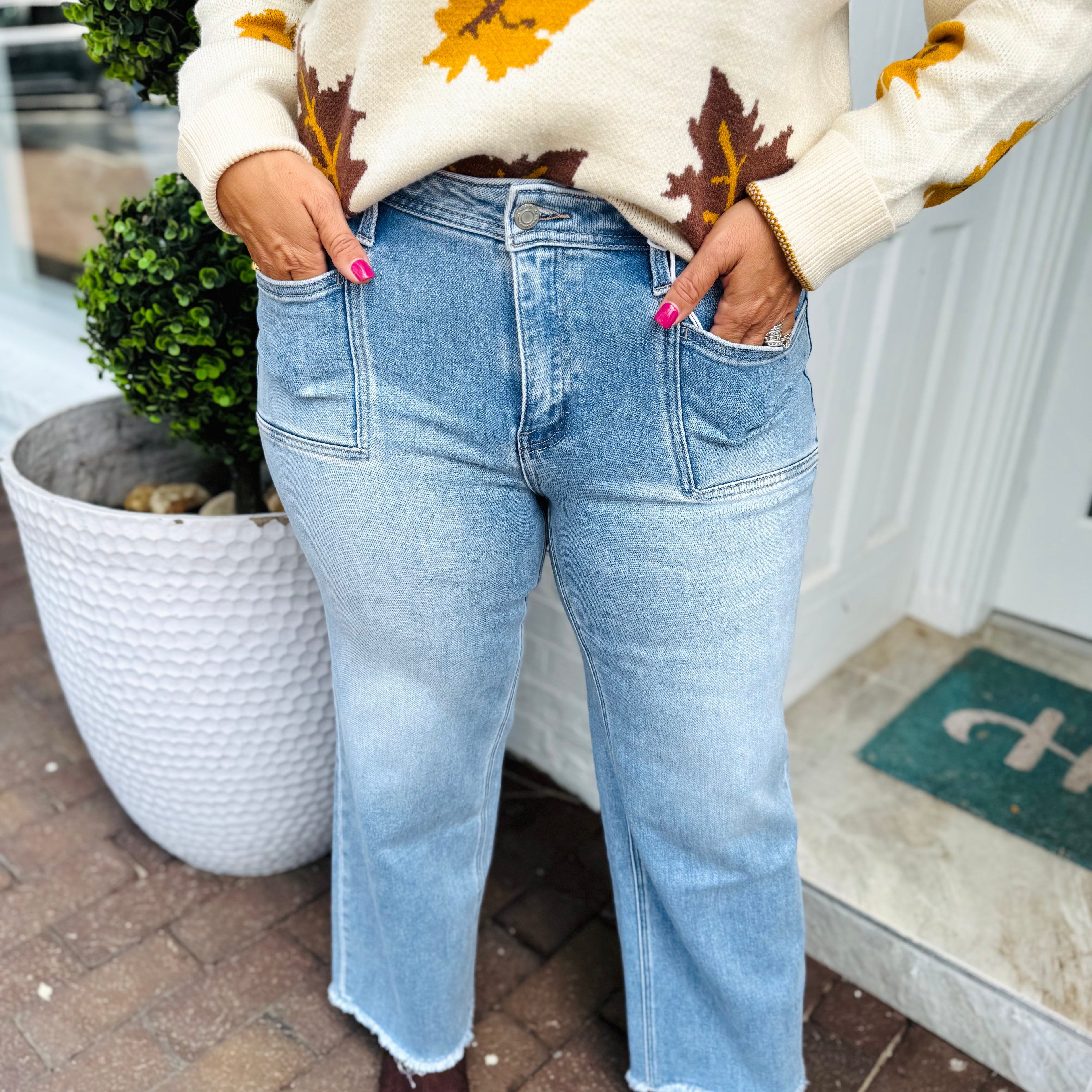 Holly High Rise Crop Denim |Vervet