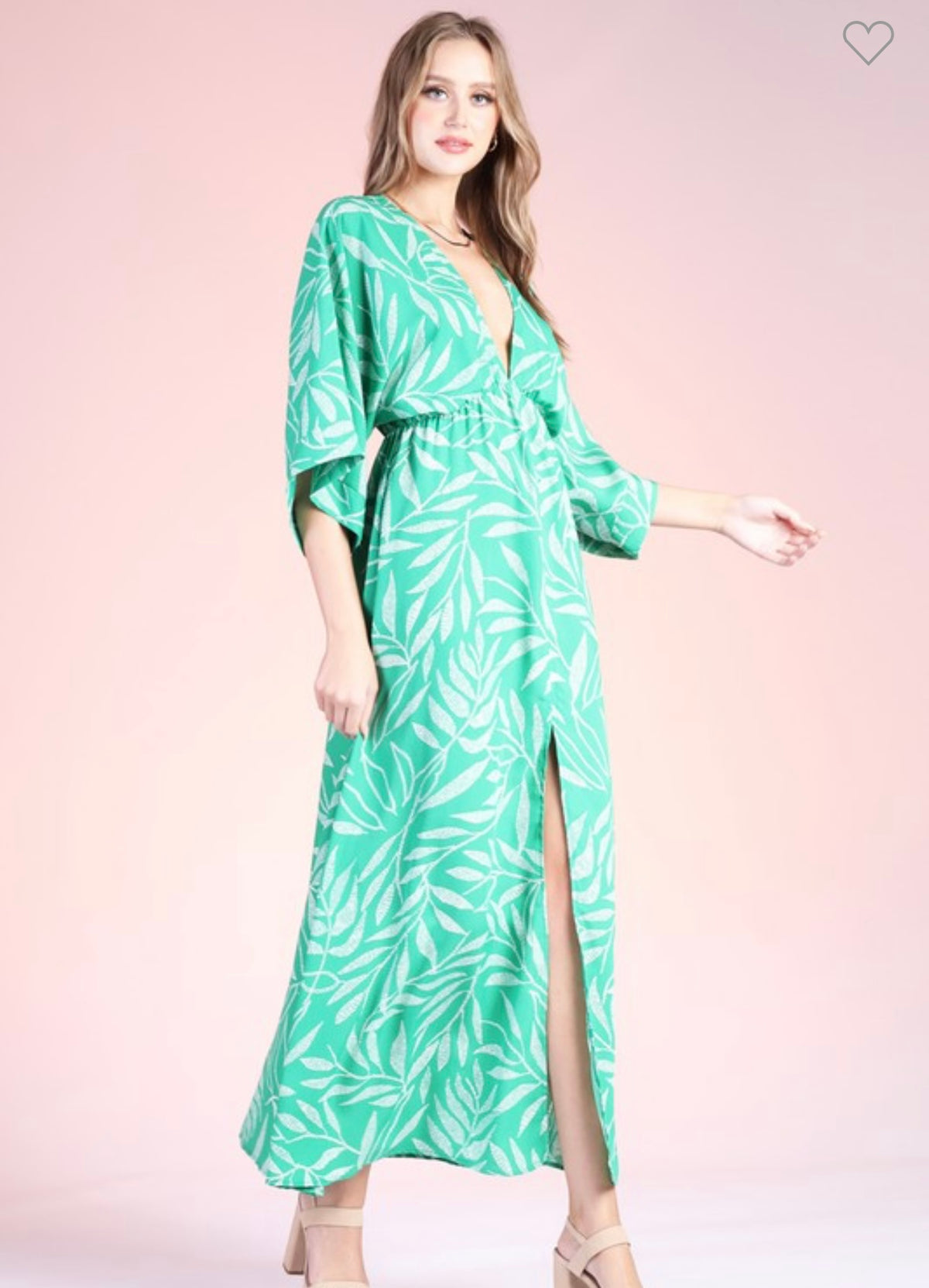 Laney Leaf Kimono Maxi