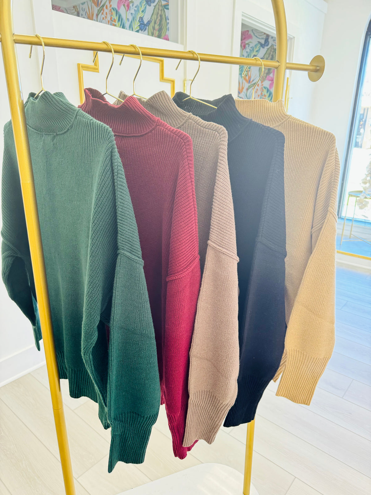 Say Anything Mock Neck Sweater (5 Colors)