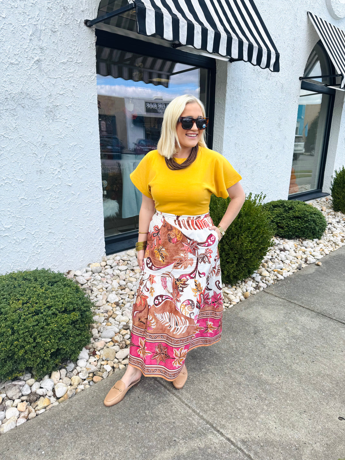 Ada Skirt in Misty Ferns | MAUDE