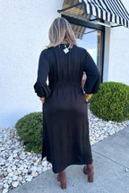 Any Occasion Midi Dress in Black