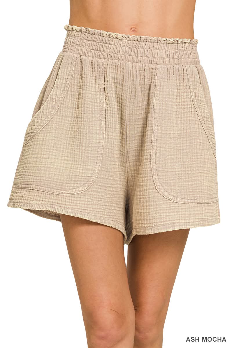Lounge Away Shorts in Ash Mocha | BOMB BASIC