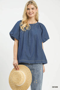 Born in Dixie Denim Top