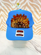 Feather Trucker Hat - Blue (3 Options)