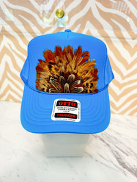 Feather Trucker Hat - Blue (3 Options)
