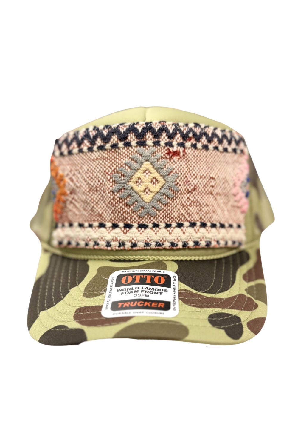 Camo Patch Trucker in Pink/Grey | ORIJINAL