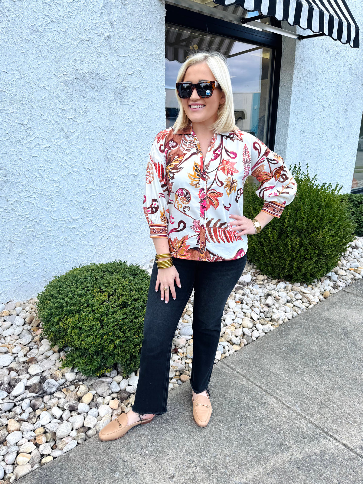 Elsa Top in Misty Ferns | MAUDE