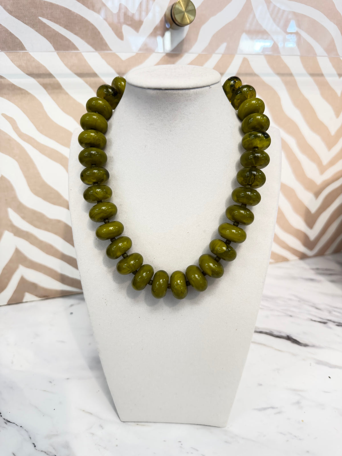 Greener on the Other Side Beaded Necklace