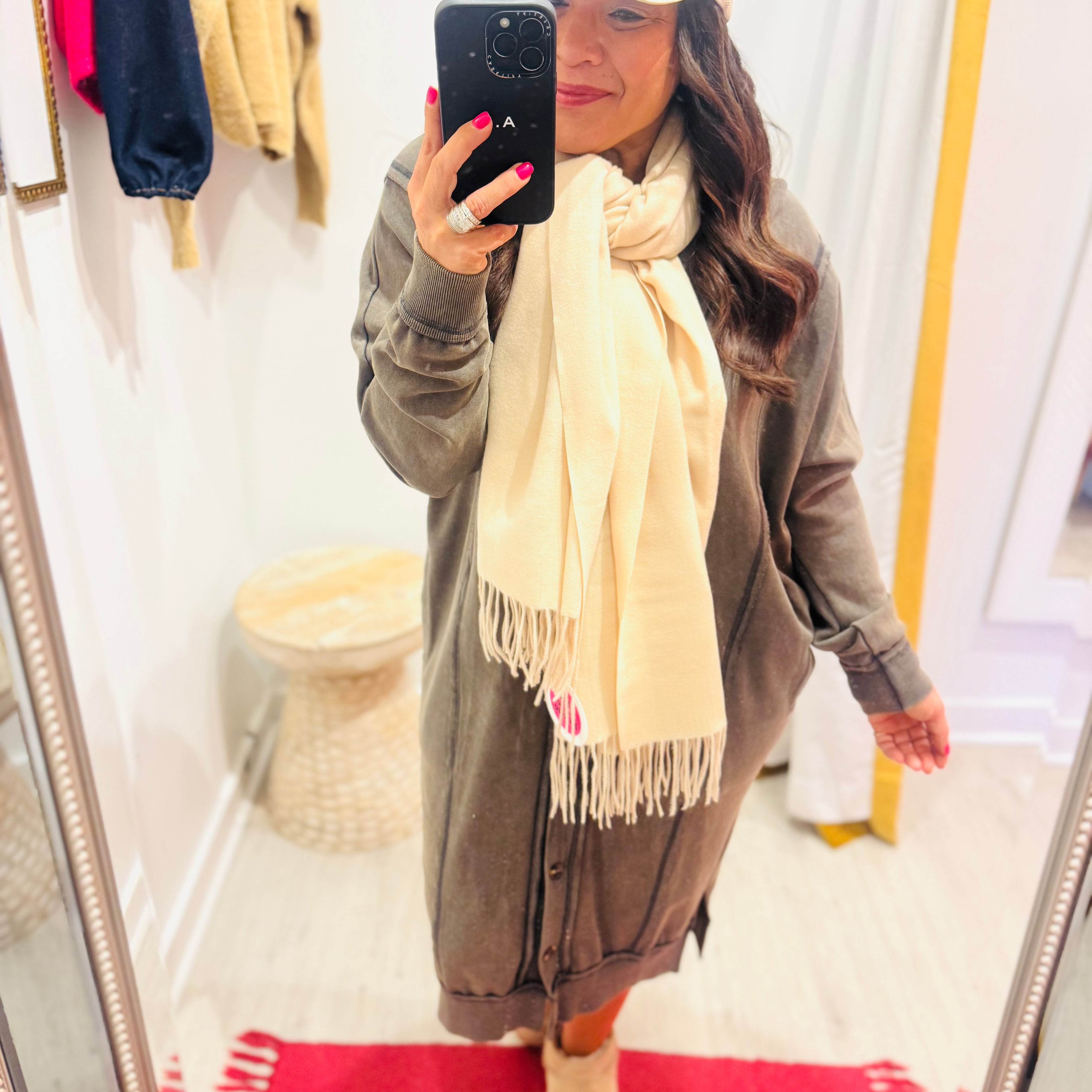 At The Cabin Sweatshirt Dress/Cardigan