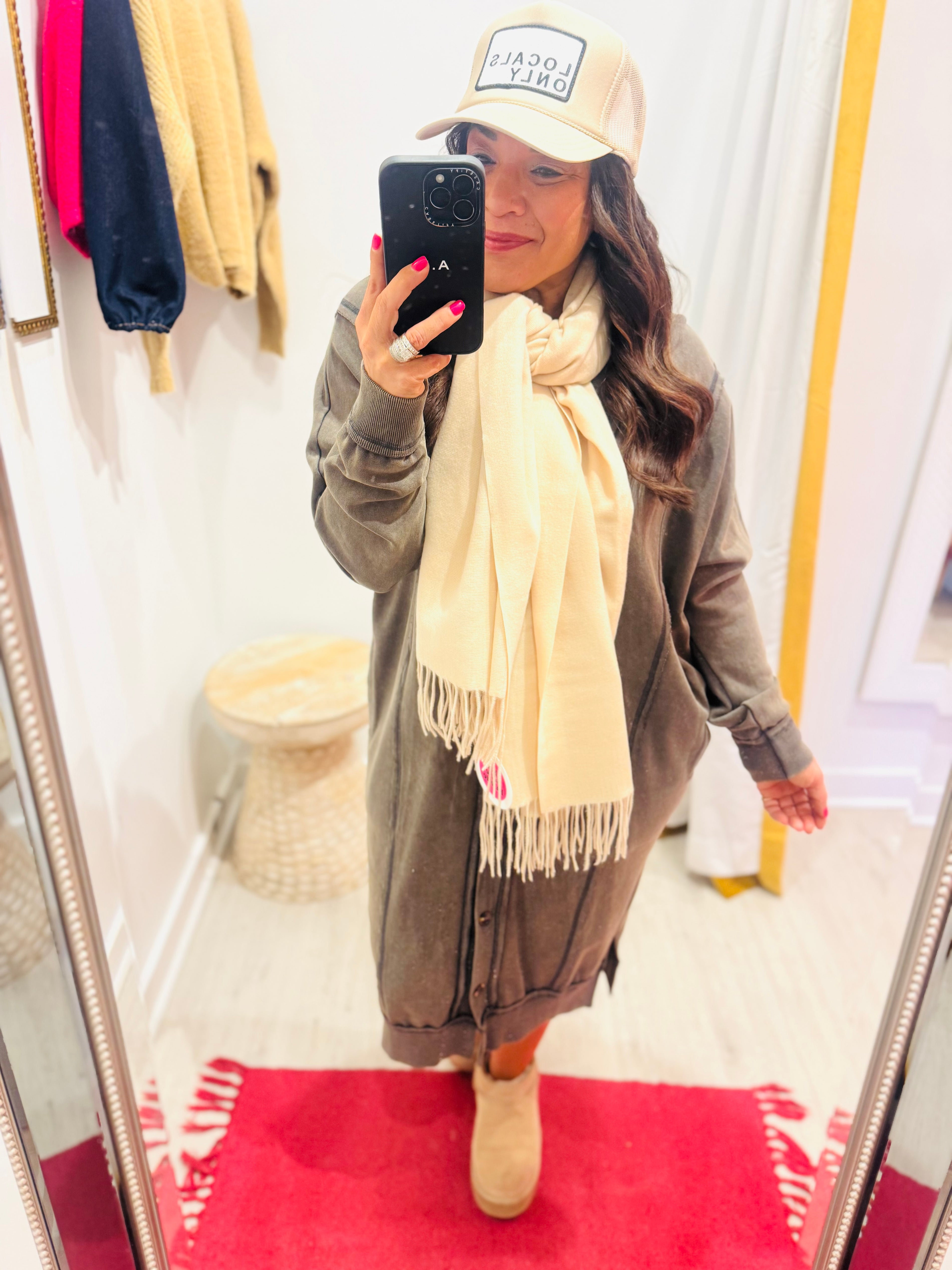 At The Cabin Sweatshirt Dress/Cardigan