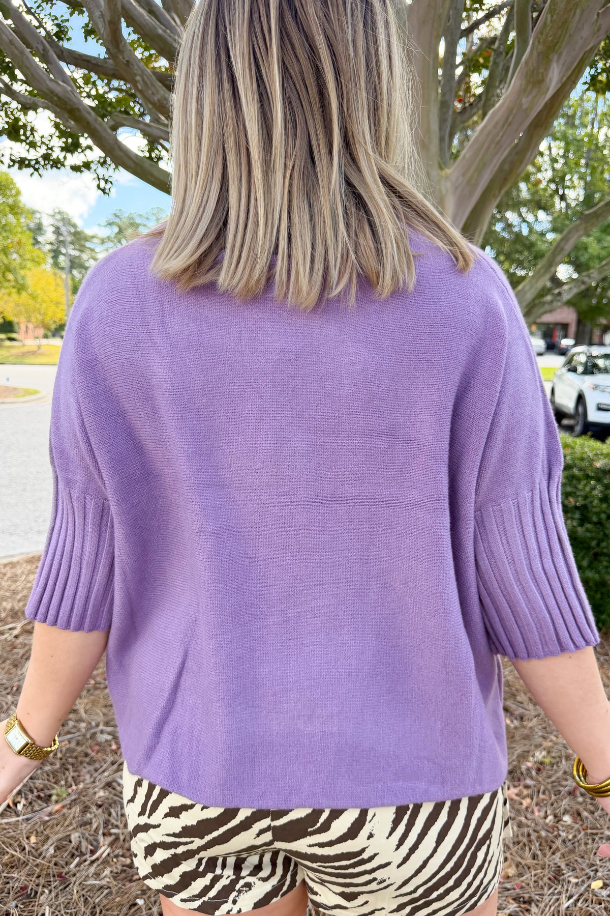 Everyday Mock Neck Sweater in Lavender