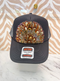 Feather Trucker Hat - Black (4 Options)