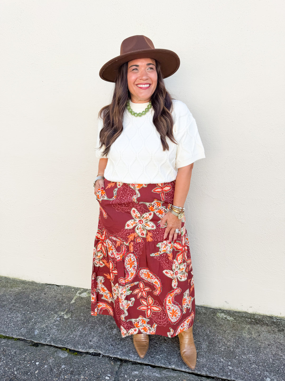 Ada Skirt in Wild Paisley | MAUDE