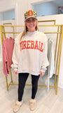 Fireball Reversible Oversized Mock Neck Sweatshirt
