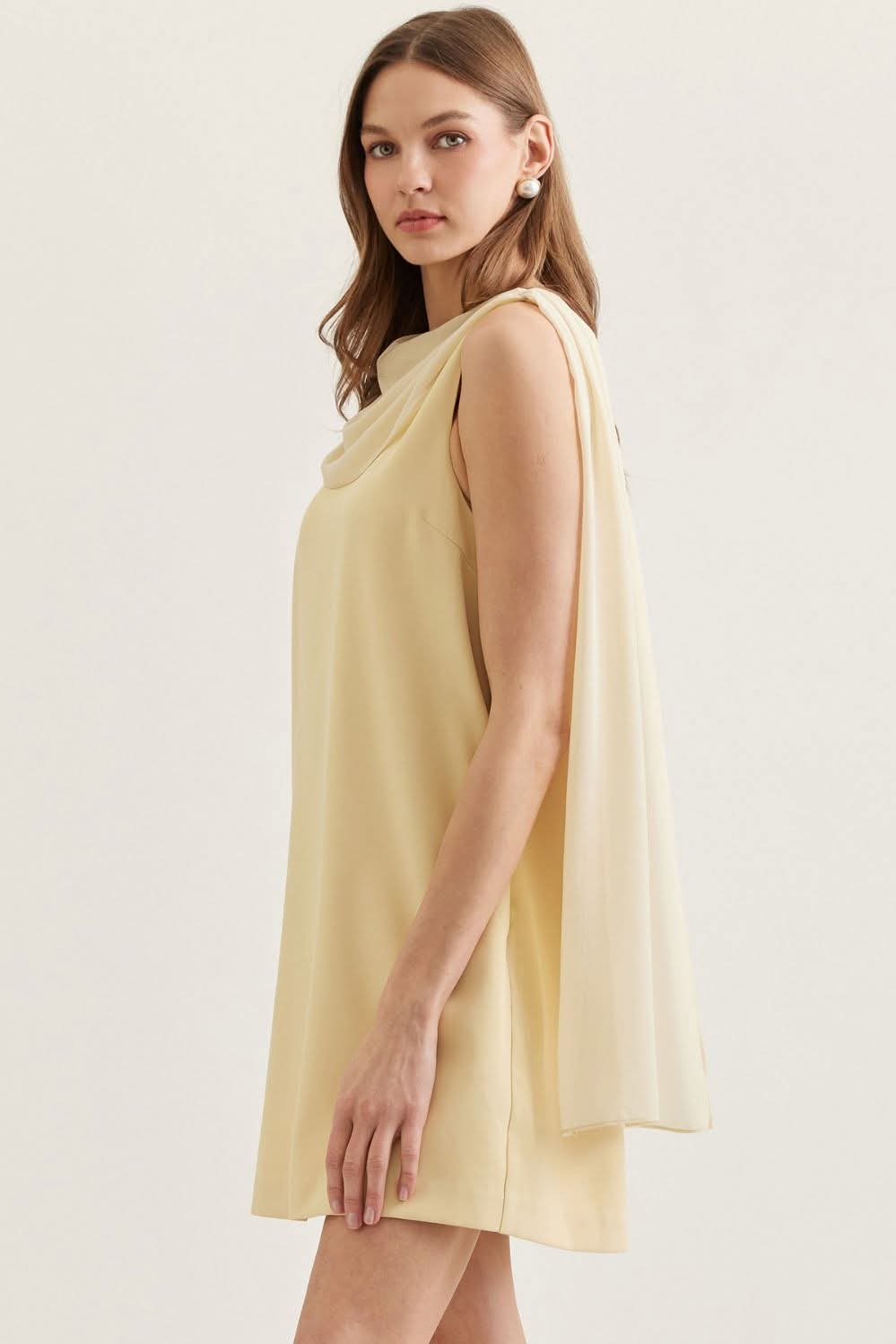 Elegant Summer Night Dress-Butter