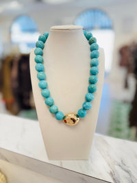 Moment in Time Marble Stone Ball Necklace (4 Colors)