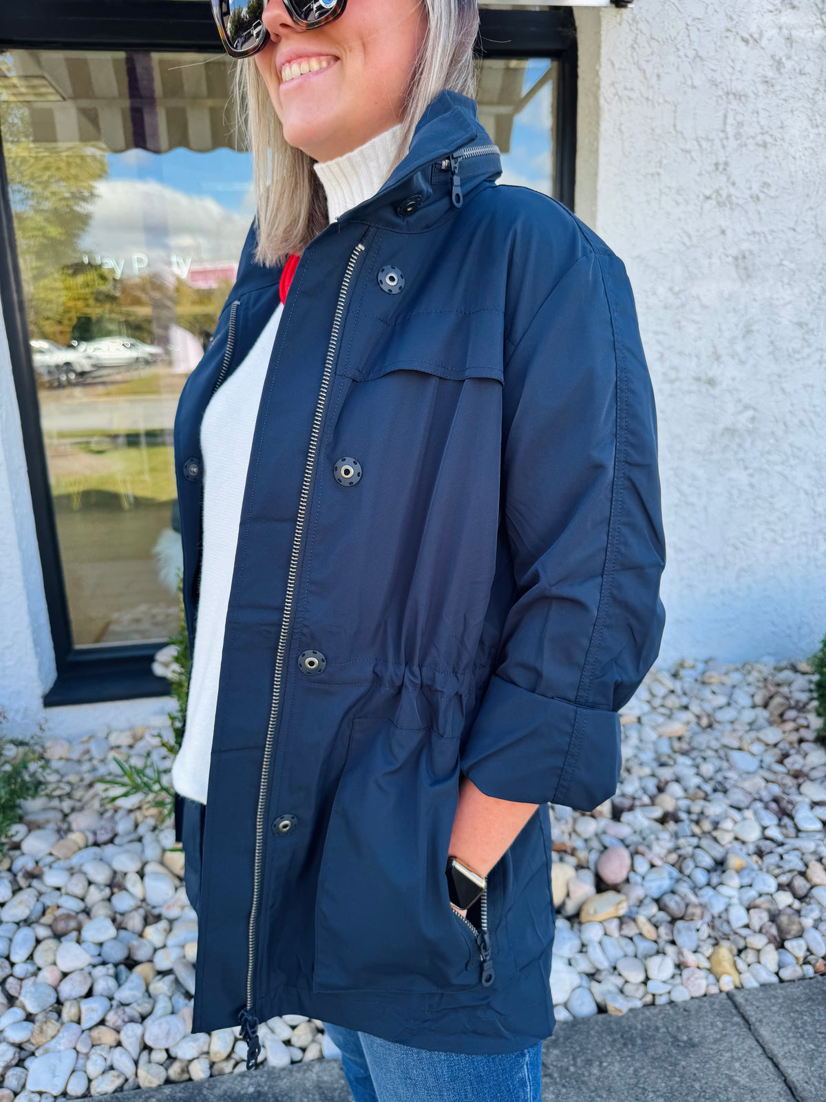 Classic Navy Rain Jacket | ANORAK