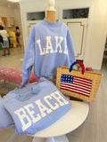 BEACH/LAKE Reversible Oversized Mock Neck